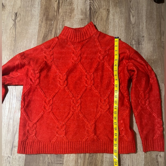 Reitmans Red Cable Knit Sweater - Picture 3 of 4